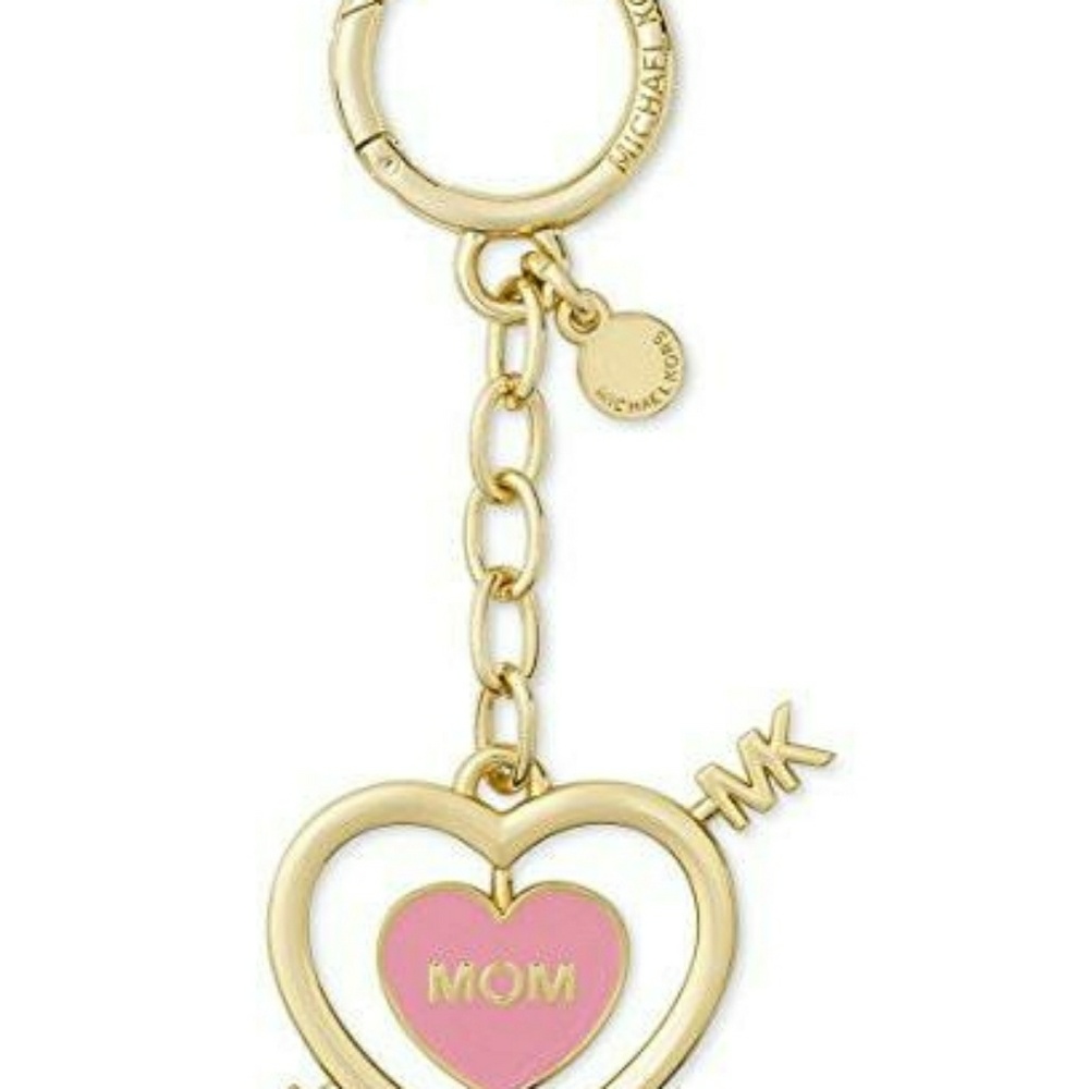 Michael Kors MK Rotating Mom Heart Charm Keychain